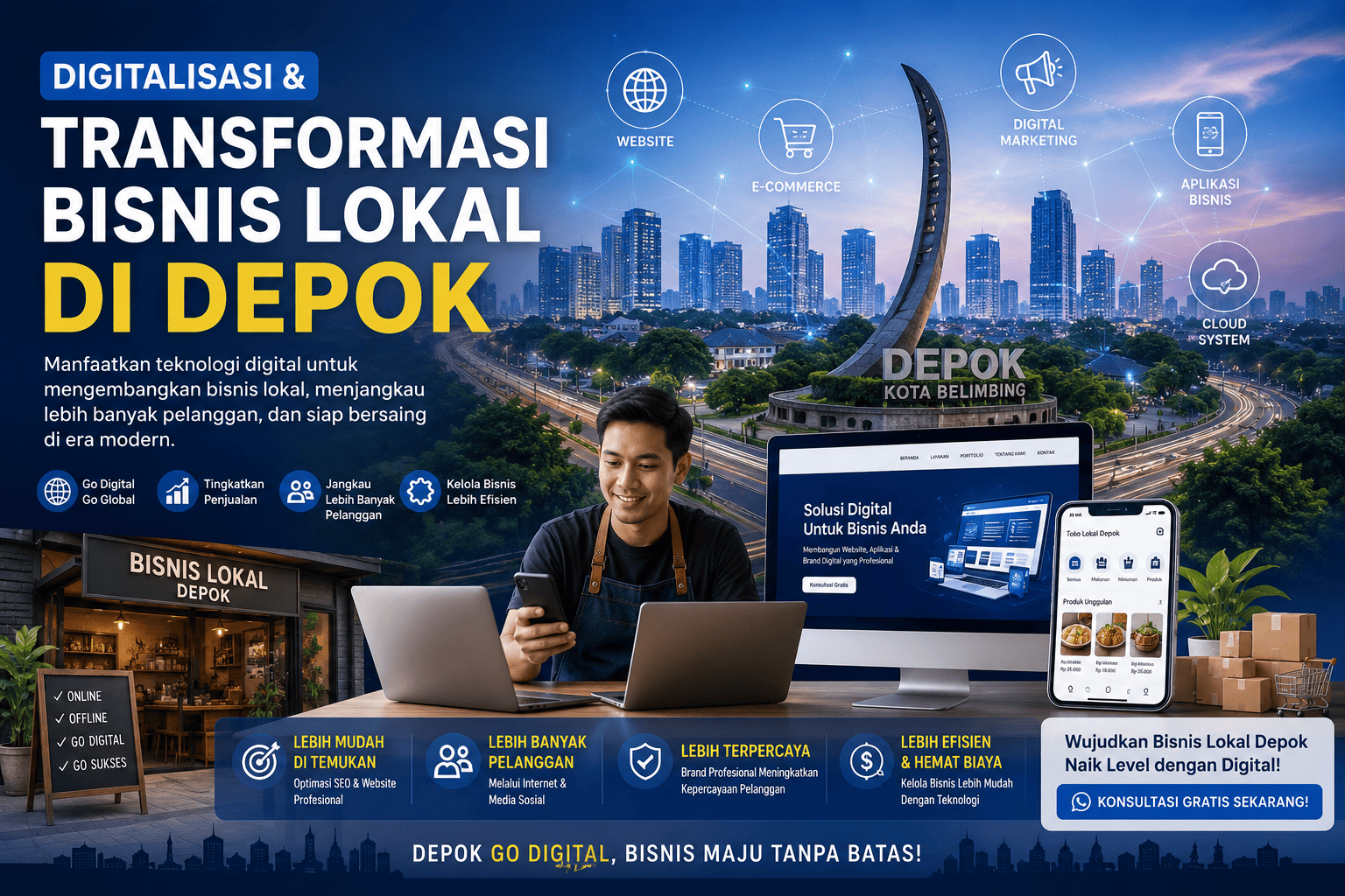 Peran Website Transformasi Bisnis Lokal di Depok